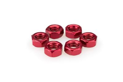 Kit Visserie Car&eacute;nage Puig En Aluminium Anodis&eacute; Rouge Blister 6 &eacute;crou M6