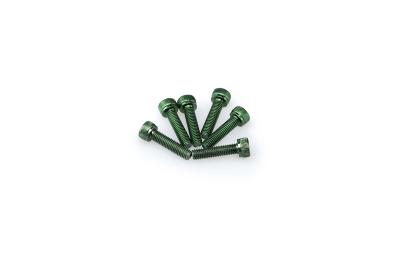 Kit Visserie Car&eacute;nage Puig En Aluminium Anodis&eacute; Vert Blister 6 vis allen M5x20mm