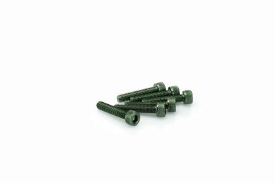 Kit Visserie Car&eacute;nage Puig En Aluminium Anodis&eacute; Vert Blister 6 vis allen M5x25mm