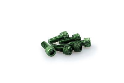 Kit Visserie Car&eacute;nage Puig En Aluminium Anodis&eacute; Vert Blister 6 vis allen M6x15mm