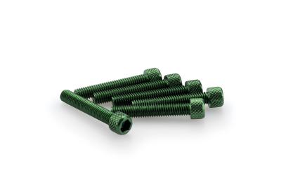 Kit Visserie Car&eacute;nage Puig En Aluminium Anodis&eacute; Vert Blister 6 vis allen M6x35mm