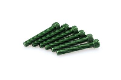 Kit Visserie Car&eacute;nage Puig En Aluminium Anodis&eacute; Vert Blister 6 vis allen M8x50mm