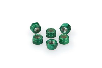 Kit Visserie Car&eacute;nage Puig En Aluminium Anodis&eacute; Vert Blister 6 &eacute;crou M5