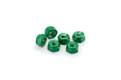 Kit Visserie Car&eacute;nage Puig En Aluminium Anodis&eacute; Vert Blister 6 &eacute;crou M8