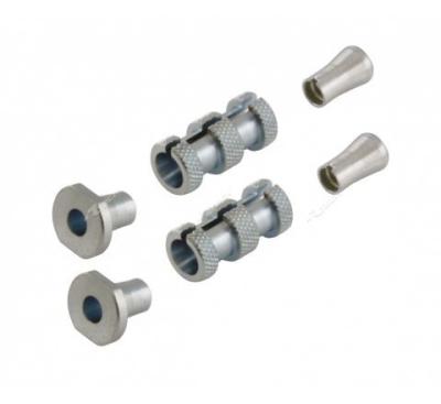 Kit bagues de guidon R-tech Entretoises perc&eacute;s 16 - 17mm argent