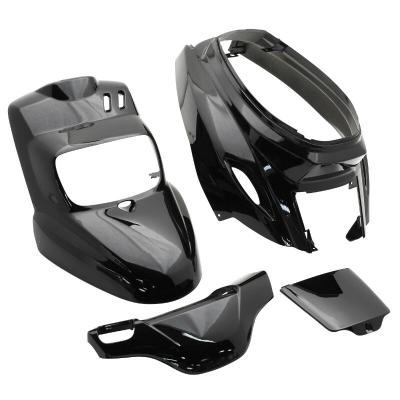 Kit car&eacute;nage P2R CARROSSERIE-CARENAGE SCOOT ADAPTABLE MBK 50 BOOSTER 2004+-YAMAHA 50 BWS 2004+ NOIR BRILLANT (KIT 4 PIECES) -P2R-
