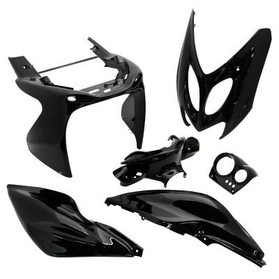 Kit car&eacute;nage P2R CARROSSERIE-CARENAGE SCOOT ADAPTABLE MBK 50 NITRO 1997+2012-YAMAHA 50 AEROX 1997+2012 NOIR BRILLANT (KIT 6 PIECES) -P2R-