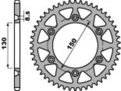 Kit chaine EK CHAIN PBR 520SRX2 13/48 - 114 couronne standard