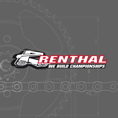 Kit chaine Renthal 520R3 13/50 renforc&eacute;e - couronne ultra-light anti-boue
