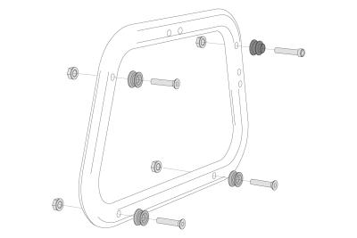 Kit de fixation Bagagerie SW-MOTECH Pour valises AERO ABS sur support EVO