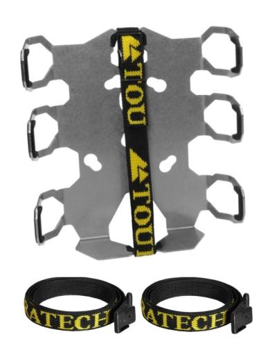 Kit de fixation Bagagerie Touratech double gourdes sur ZEGA Mundo Pro - Argent