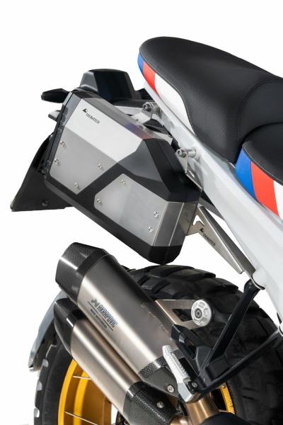 Kit de fixation Bagagerie Touratech la bo&icirc;te &agrave; outil sans support valises c&ocirc;t&eacute; droit Argent