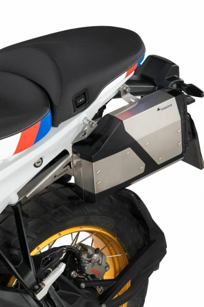 Kit de fixation Bagagerie Touratech la bo&icirc;te &agrave; outil sans support valises c&ocirc;t&eacute; gauche Argent