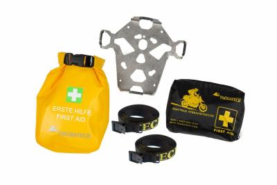 Kit de fixation Bagagerie Touratech trousse premiers secours incluse sur ZEGA Mundo Pro - Jaune