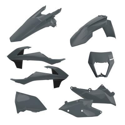 Kit plastiques Polisport Enduro gris nardo