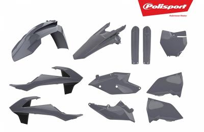 Kit plastiques Polisport gris nardo
