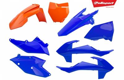Kit plastiques Polisport orange/bleu