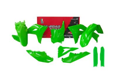 Kit plastiques R-tech 6p protec fourche KAWA vert