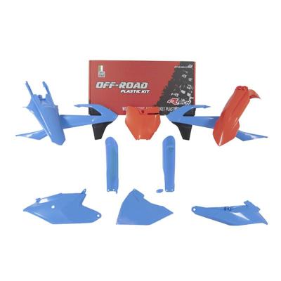 Kit plastiques R-tech 7 p orange-bleu clair