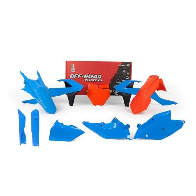 Kit plastiques R-tech Orange - Bleu clair