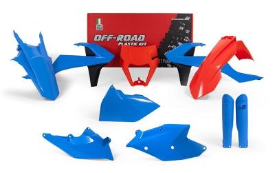 Kit plastiques Racetech Vintage bleu/orange &eacute;dition limit&eacute;e