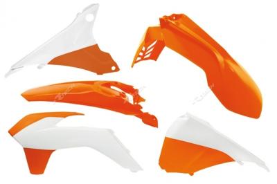 Kit plastiques Racetech couleur origine (15-16) orange/blanc