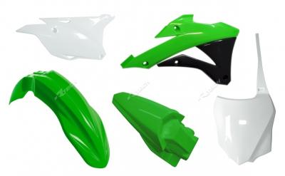 Kit plastiques Racetech couleur origine vert/blanc