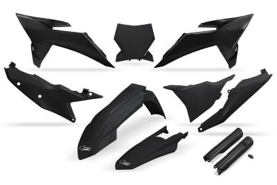 Kit plastiques Ufo complet avec protections de fourche - noir