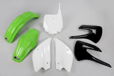 Kit plastiques Ufo couleur origine (2010) restyl&eacute; vert/noir/blanc