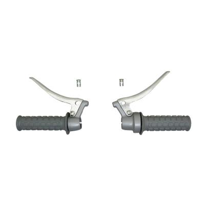 Kit poign&eacute;e de guidon et levier P2R GAZ - FREIN VINTAGE GRIS PAIRE