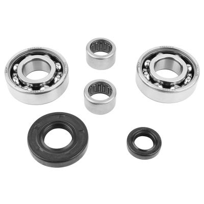 Kit roulement de bo&icirc;te de vitesse P2R CAGE AIGUILLES 50 SKF 2x6203 C4 2 x HK1412 2 SPI 12x20x5 - 17x35x7