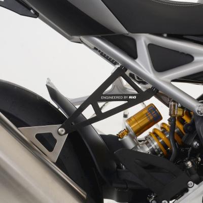 Kit suppression repose pieds R&G Racing arri&egrave;re & support dŽ&eacute;chappement silver