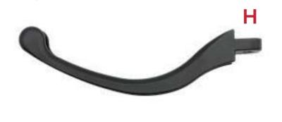 Leviers de frein et d'embrayage LighTech Kit repliable - magnesium - type H