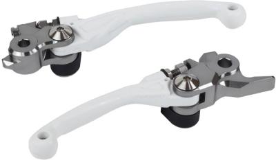 Leviers de frein et d'embrayage Polisport Jeu Pivor Incassable blanc