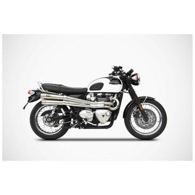 Ligne Compl&egrave;te Zard haute 2 en 2 inox racing - embout inox noir