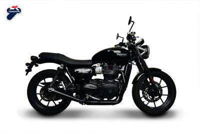 Ligne compl&egrave;te non homologu&eacute;e Termignoni inox black Street Twin (16-18)