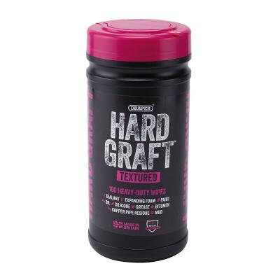 Lingettes Draper textur&eacute;es Hard Graft pot 100