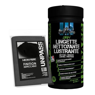 Lingettes Unpass OMW Boite de 80 + microfibre en sachet