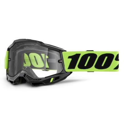 Masque cross 100% ACCURI 2 ENDURO MOTO Jaune Fluo - Clair 2025