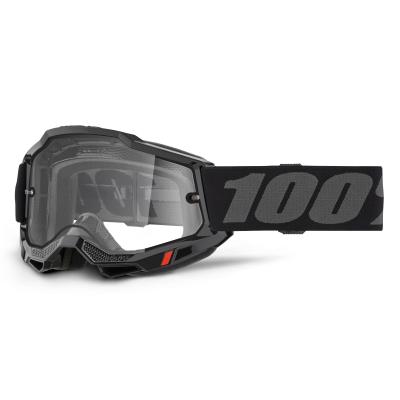 Masque cross 100% ACCURI 2 ENDURO MOTO Noir - Clair 2025