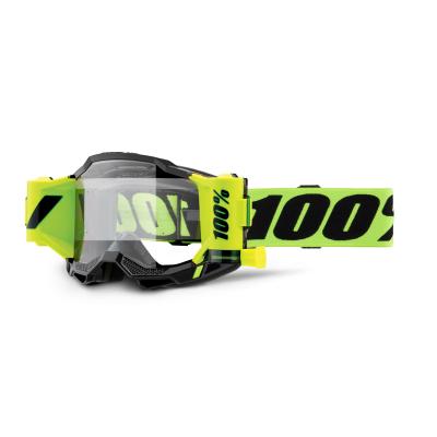 Masque cross 100% ACCURI 2 FORECAST Jaune Fluo - Clair 2025