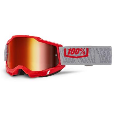 Masque cross 100% ACCURI 2 GATORBACK- Mirror Rouge 2026