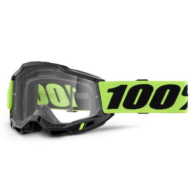 Masque cross 100% ACCURI 2 OTG Jaune Fluo - Clair 2025