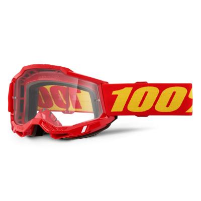 Masque cross 100% ACCURI 2 OTG Rouge - Clair 2025