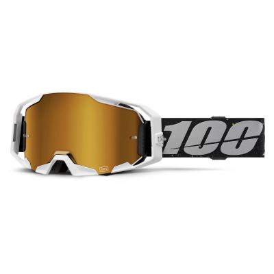 Masque cross 100% ARMATIC RapidRacer - Ecran Mirror True Gold 2025