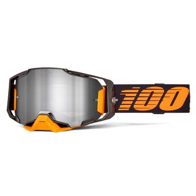 Masque cross 100% ARMEGA HiPER Acosta - Ecran Mirror Silver 2025