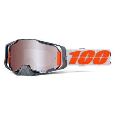 Masque cross 100% ARMEGA HiPER Silver - Ecran Mirror Silver 2025