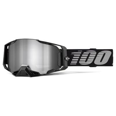 Masque cross 100% ARMEGA Noir - Ecran Mirror Silver 2025