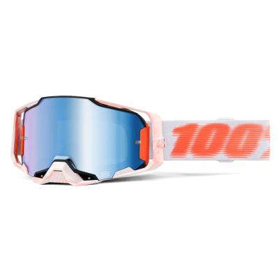 Masque cross 100% ARMEGA TUBULAR - Mirror Bleu 2024