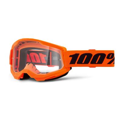 Masque cross 100% STRATA 2 Orange Fluo - Clair 2025